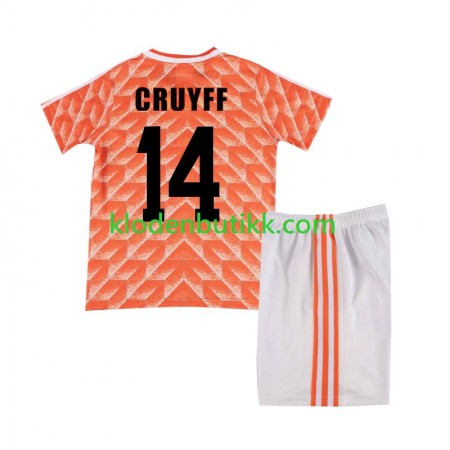 Nederland Cruyff 14 Barn Retro Hjemme Fotballdrakt 1988 Kortermet
